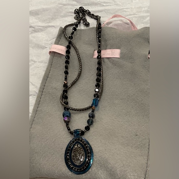 Chico’s vintage statement necklace blue gray tones - Picture 5 of 6